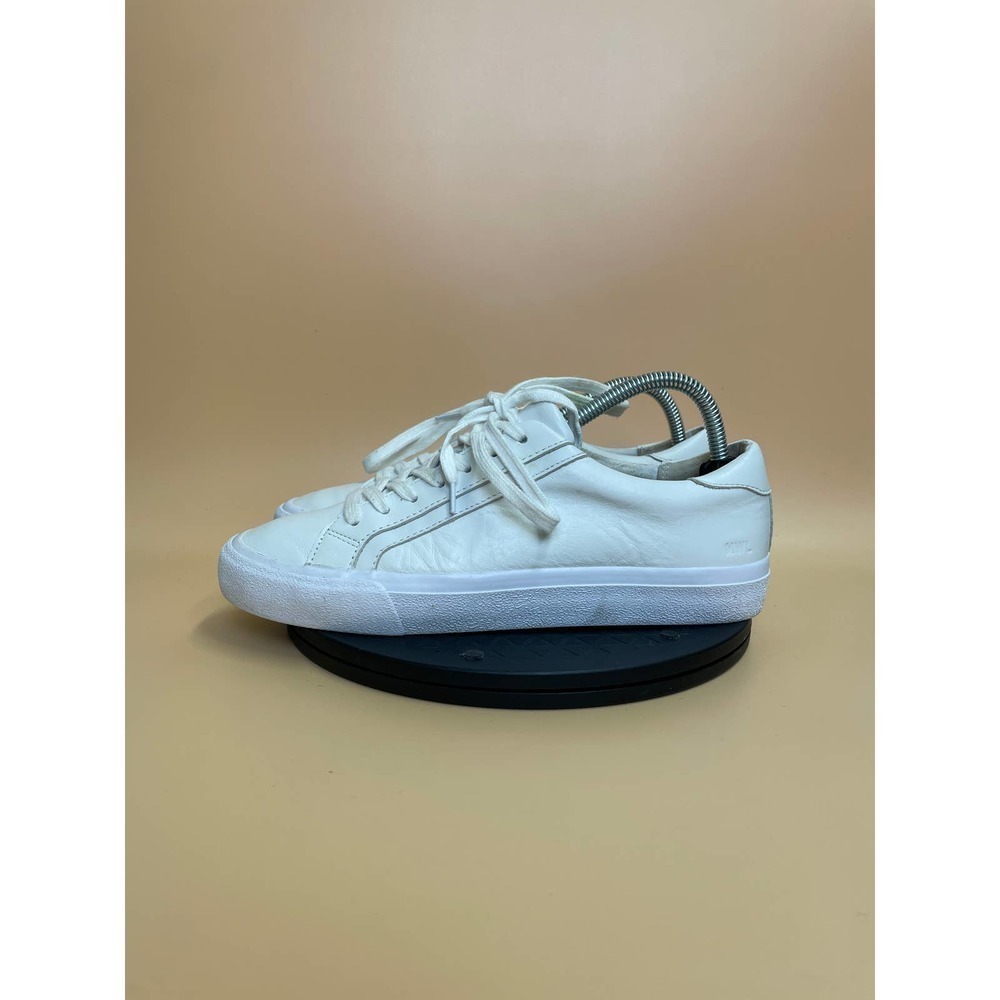 Womens Madewell Sidewalk Low-Top Leather Sneakers Size 9.5M Triple White        